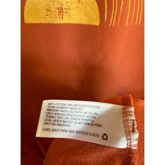 Goodfellow Shirt Mens Medium Orange Sun Graphic Beach Surf Skate Casual School - Picture 4 of 7